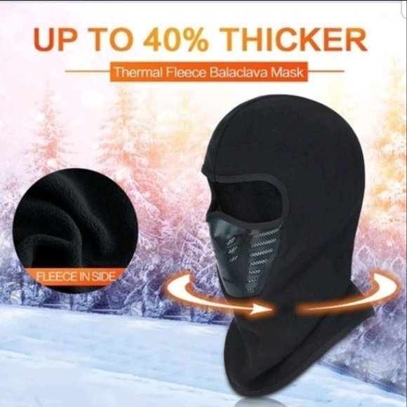 3 Balaclava Black Winter Windproof Face Masks Air Flow - Picture 2 of 6